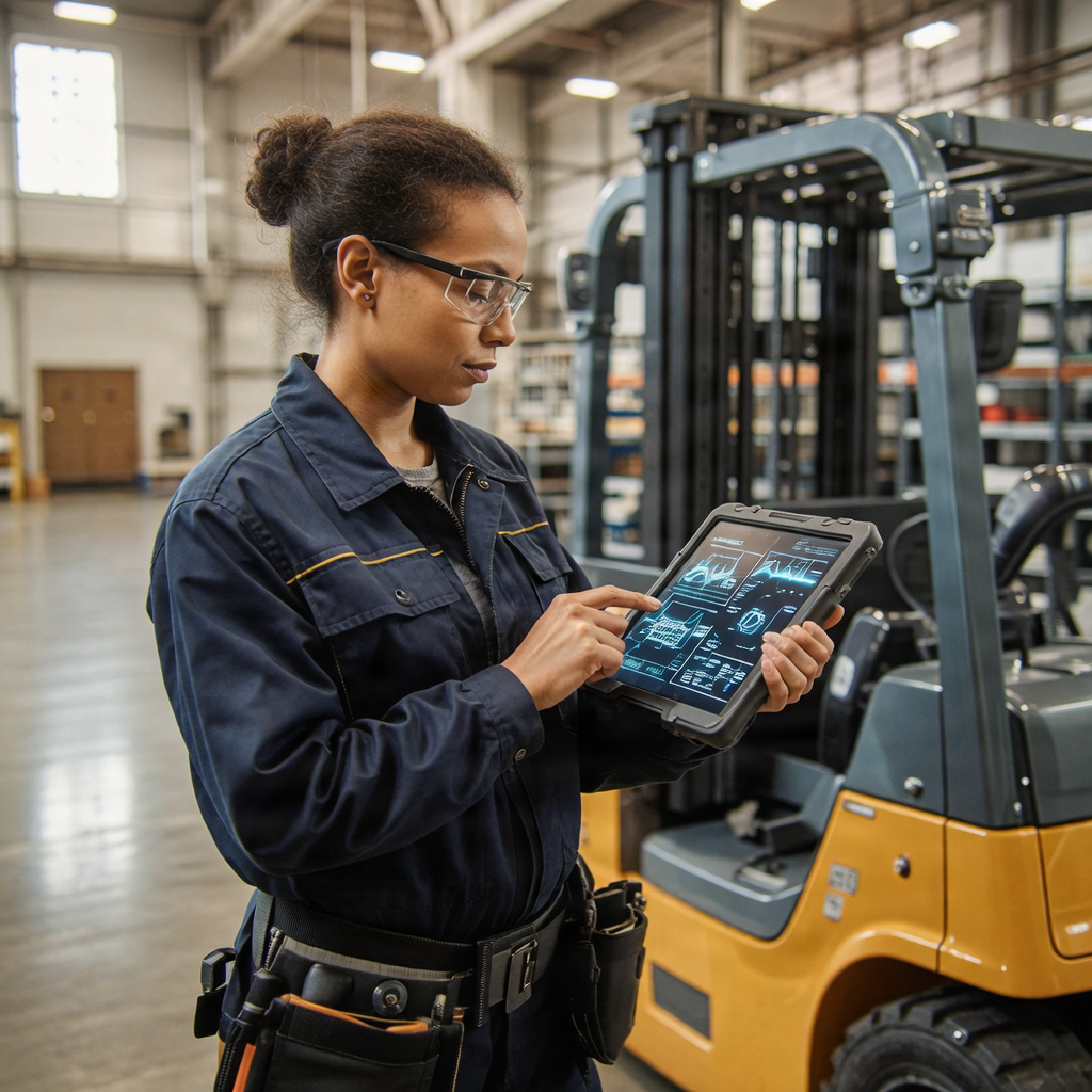 Advanced technology and maintenance for forklifts.